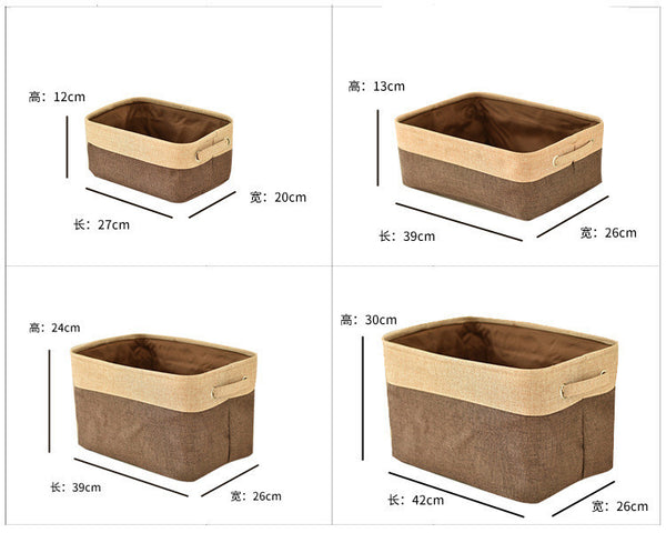 Nordic Fabric Storage Box Without Cover Imitation Cotton And Linen Folding Storage Box