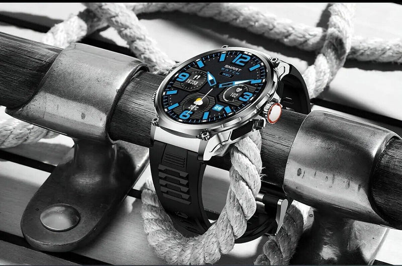 1.85" Ultra HD Smartwatch GPS Bluetooth Call Health Monitoring Watch Gym Gift