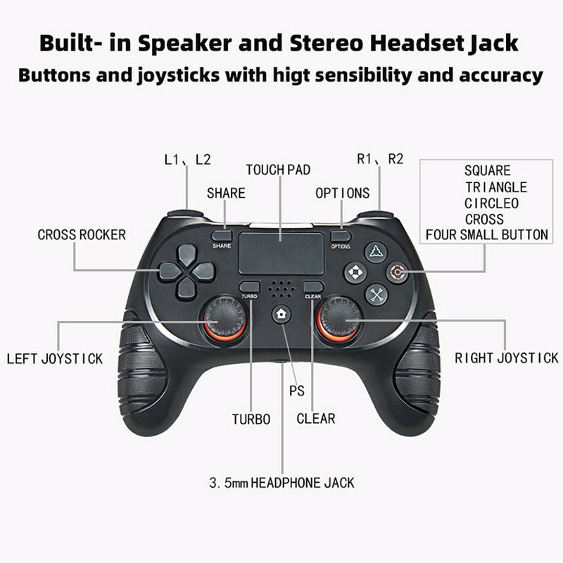 Six Axis Double Vibration Game Handle With Light