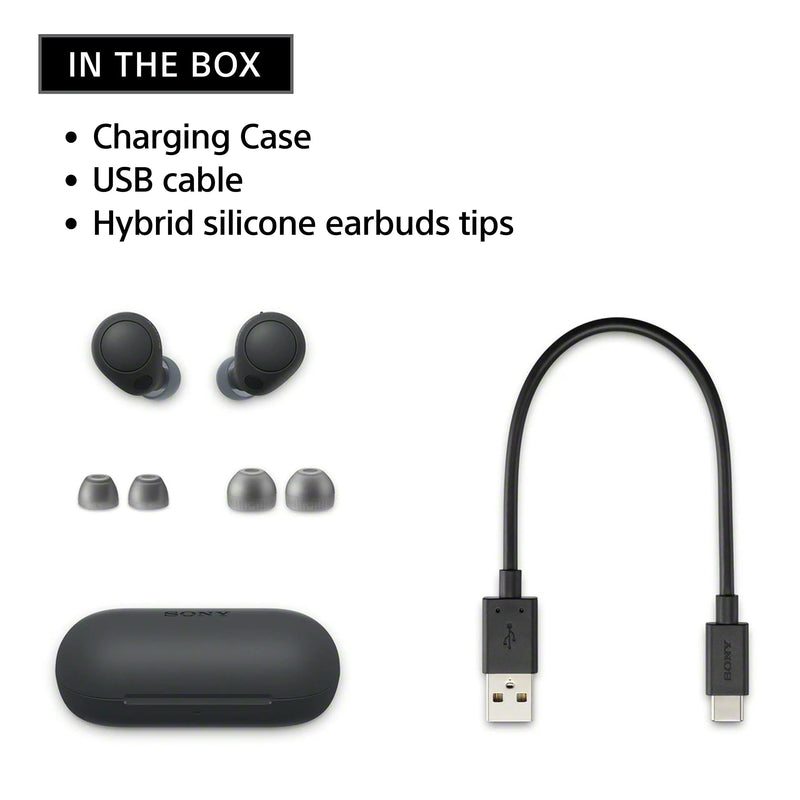 Certified Refurbished - Sony WF-C700N Truly Wireless Noise Canceling In-Ear Bluetooth Earbud Headphones - Black